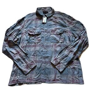 Velvet Graham & Spencer Gray Red Plaid Button-Up Shirt NEW XX Flannel